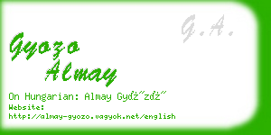 gyozo almay business card